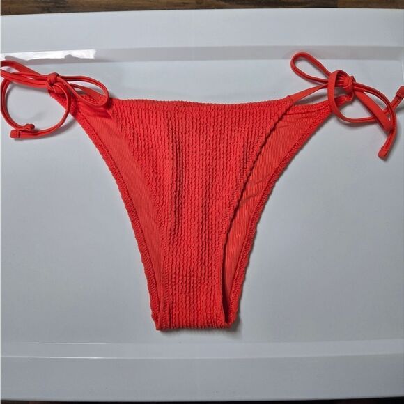 Aerie Red Cheeky Bikini Bottom Small Medium Large - Picture 1 of 6